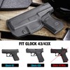 Gun & Flower Kydex IWB Holster Compatible with Glock 43/