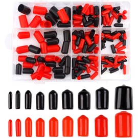 Rubber End Caps Assortment Screw Thread Protection Pack of 160 9 Sizes Bolt Cap Cover Bolt Cover Rubber Cap Round for Screws PVC Pipes Electric Cables