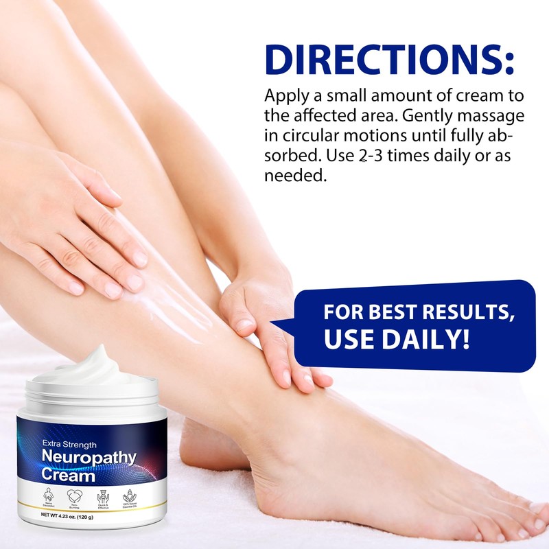 2 Pack Neuropathy Nerve Cream,Max Strength No-Mess Topical for Toes,