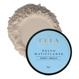 Polvo Matificante Translúcido Teia Cosméticos - Fijador de maquillaje y control de brillo 100% ingredientes naturales - Libre de talco - 30gr