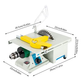 CUBELLIN 5-In-1 Bench Grinder 110V Mini Table Saw with 6" Saw Blade 0.39" Cutting Depth Rock Polisher 800-10000RPM Lapidary Equipment DIY Jewelry Polishing Bench Grinding Machine