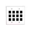 Networx Keystone Wall Plates (12 PORT, WHITE)