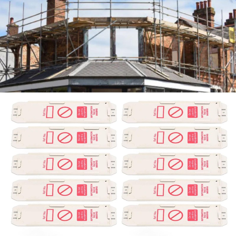 10Pcs Scafftag Holders Scaffolding Safety Inspection Tag Maintenance Repair Warning