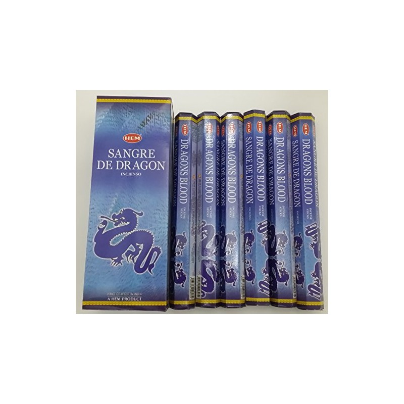 : Hem Dragons Blood Hexa Incense Stick, 6Packs X 20