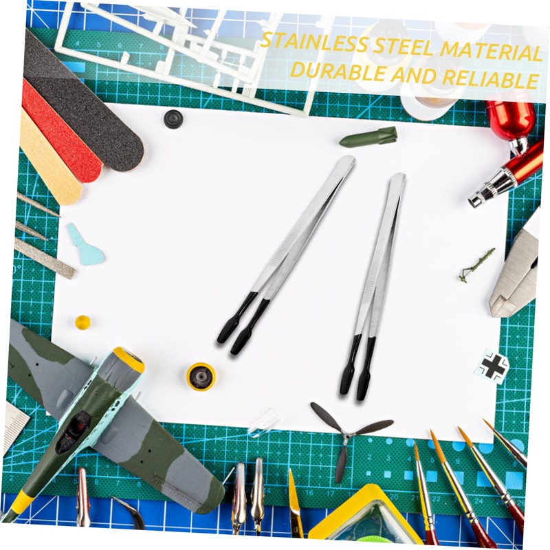 TEHAUX Stainless Steel Stamp Tweezer Kit Tweezer for Crafting for