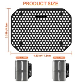 Pack of 4 Compatible with Ninja Double Stack XL Accessories, Compatible with Airfryer Double Stack, Splash Guard Compatible with Ninja Double Stack XL SL400EU and SL300EU