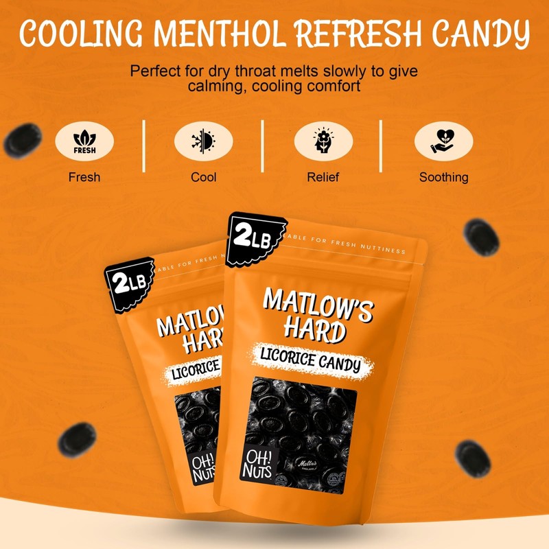 Matlow's Licorice Hard Candy | Kosher Licorice Candy - Individually