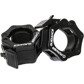 POWER GUIDANCE 50mm or 2inch Barbell Clamp Collar, Locking Olympic Bar Quick Release Collar Clips for Weightlifting Training Exercise