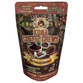 Hula Girl Kona Coffee Chews 140 Grams Pouch Bag