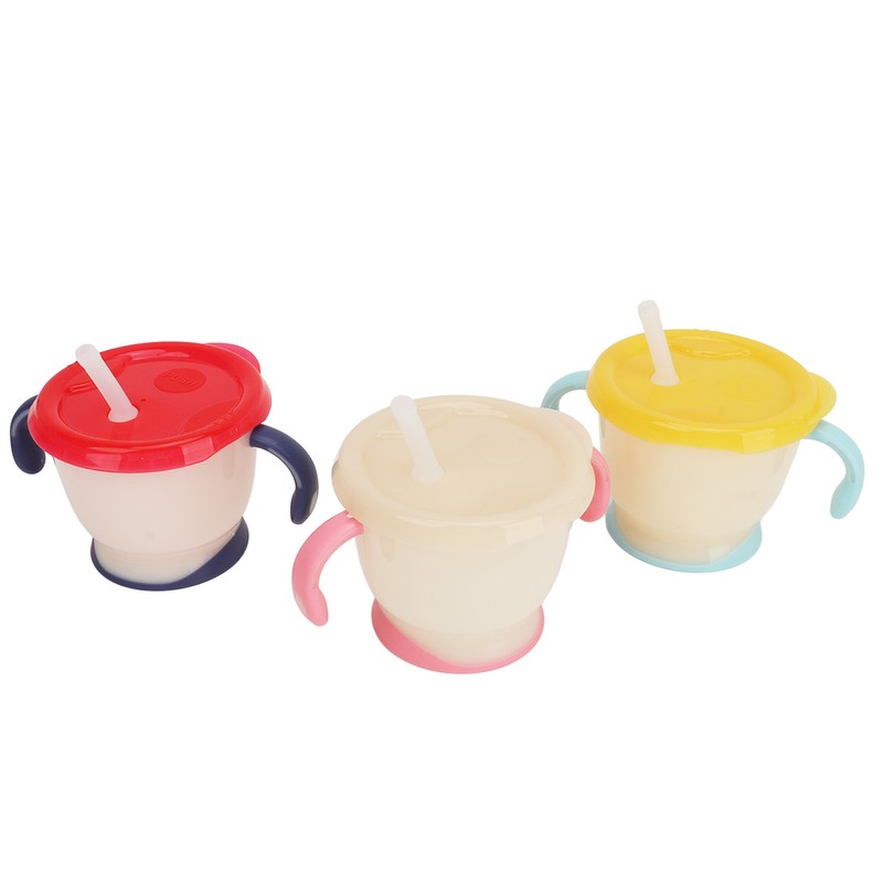 3PCS Baby Straw Cup 150ml Spill Proof Toddler Baby Training