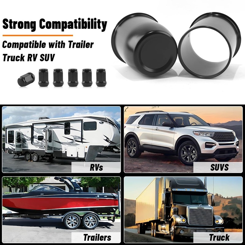 HowioZil 2Pcs 3.19in Wheel Center Caps Push Through with 12