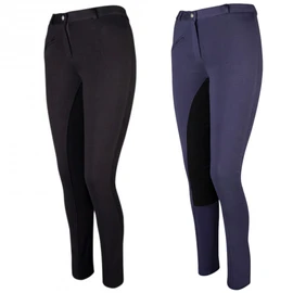 Pfiff 101434 Herren Reithose Vollbesatz Kunstleder Vollbesatzreithose, Schwarz, 48