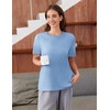 Deyeek Women Post Shoulder Surgery Shirts Full Open Side Snap
