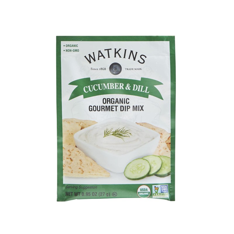 Watkins Organic Gourmet Dip Mix, Cucumber & Dill,0.95 Ounce (Pack