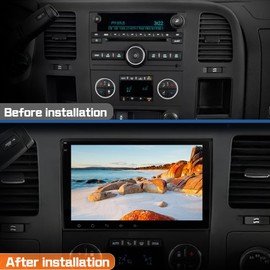 Car Radio Stereo for Chevy Silverado GMC Sierra 2007-2013, Android 13 with CarPlay Android Auto Bluetooth GPS Navigation Touch Screen Head Unit, 8 Inch IPS Screen 2GB RAM+ 64GB ROM