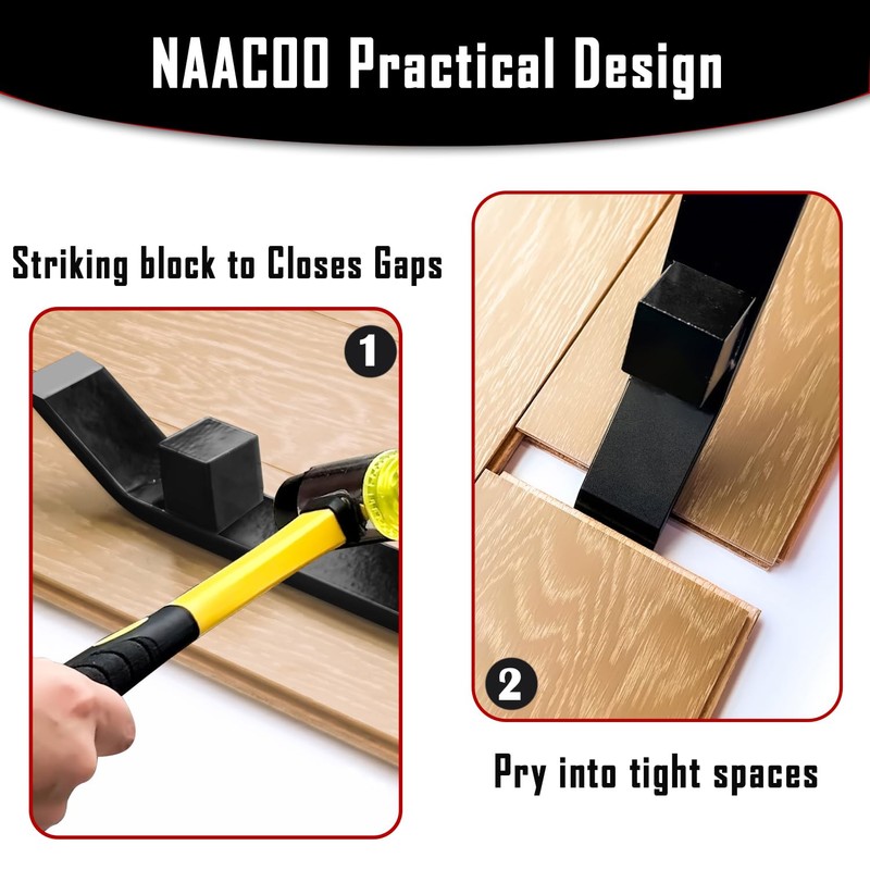NAACOO Heavy Duty Pull Bar and Pry Bar, Flooring Tools,