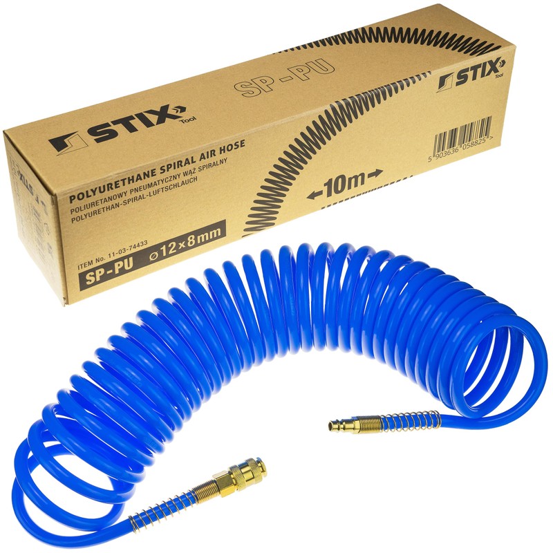 Compressed Air Spiral Hose SP-PU 10 m, Compressed Air Hose
