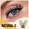 QUEWEL Cluster Lashes 72 Pcs Individual Lashes Wide Stem C/D