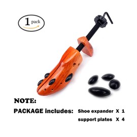 AioTio Shoe Stretcher for Shoes, Shoe Stretcher Made of Pine Wood for Men and Women, Adjustable Length and Width, Shoe Stretcher (1 Piece, M (EU 39-41))