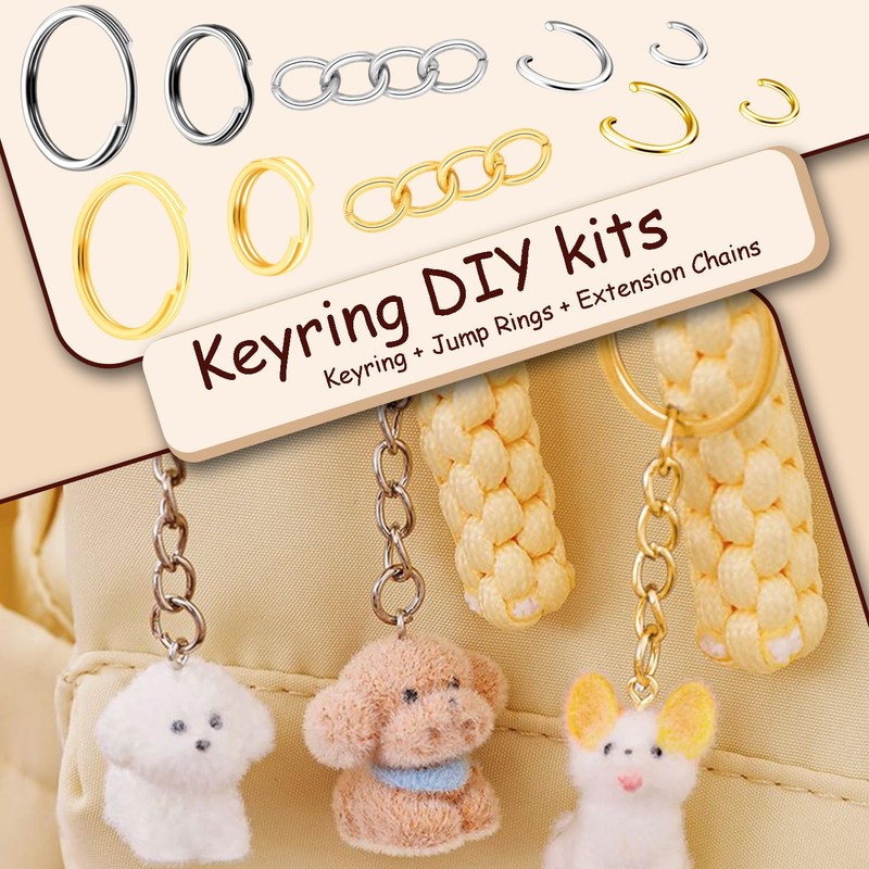 990 PCS Keychain Making Kit, Jewelry and Keychain Making Supplies