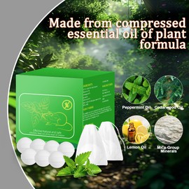 YJOO Natural Mouse Repellent, 12 Pack Rodent Repellent Balls Peppermint Oil to Repel Mice and Rats, for Car Engines Home Kitchen Yard Garage Indoor & Outdoor, Humans & Pet Safe