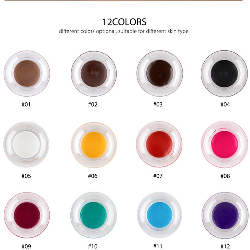 Eyebrow Pomade Waterproof Eyebrow Gel Eyebrow Pomade with Brush Long