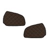 24/7Auto 2 x Brown Eco Leather Door Mats for Scania