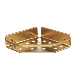 TATAY Corner basket Collection Serenity, Made of Aluminium, Color Gold. Measures 20x20x5.5 cm