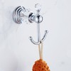 Leyden Crystal Bathroom Hardware Set, Chrome Bathroom Accessories Silver Towel