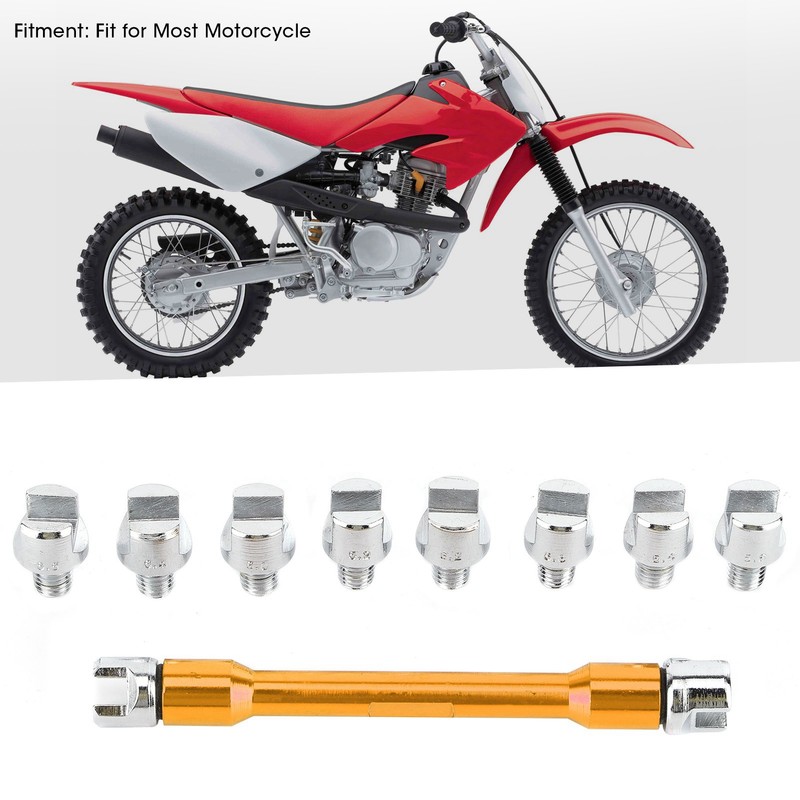 Motorcycle Spoke Wrench CNC Spanner Set 5.0‑6.8 Length 93mm/3.7in for