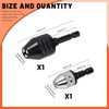 Tanstic 2Pcs Drill Chuck Adapter, 1/4 Inch Hex Shank Keyless