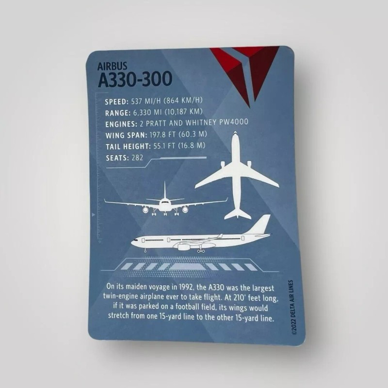 Delta Air Lines Collectible Pilot Trading Card Airbus A350-900 No.60