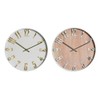 Home ESPRIT 2 x White Gold Silver PVC Wall Clock