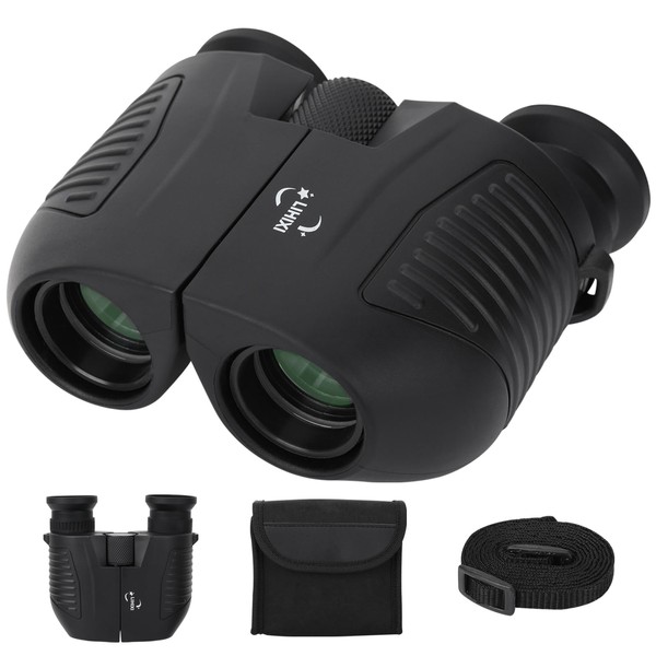 LIHIXI 10x25 Binoculars for Kids and Adults, Large View Compact