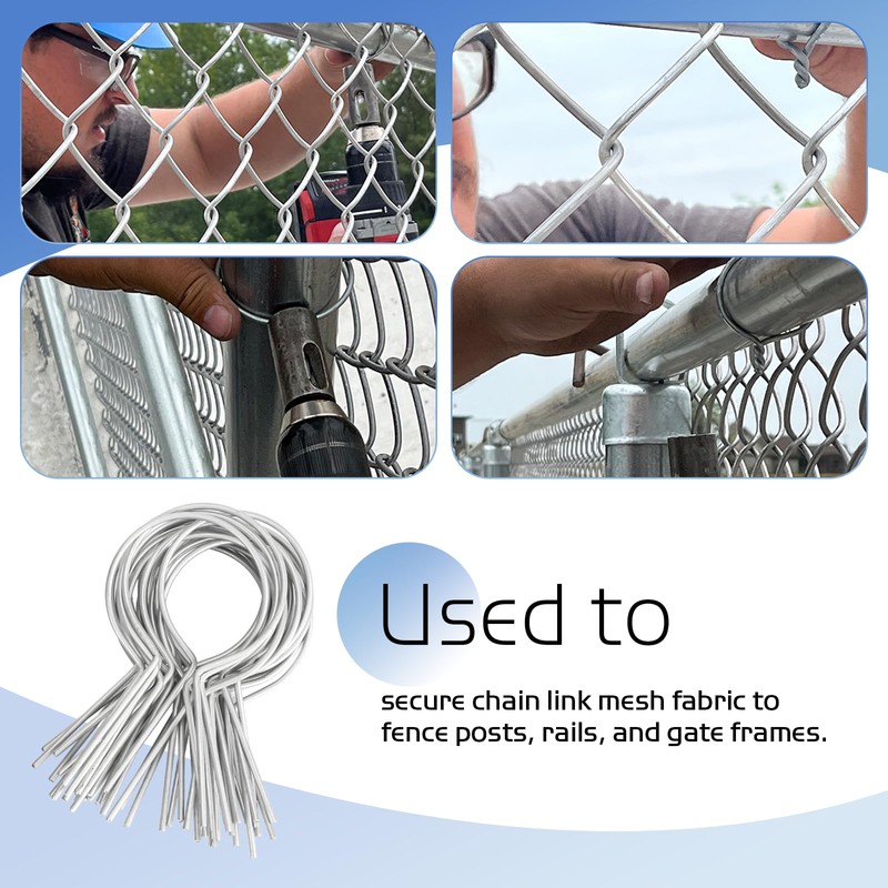 100 Pcs 11 Gauge Galvanized Steel Fence Ties fit for