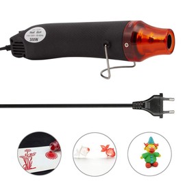 Mini Heat Gun Electric 300 W Mini Shrink Heat Tool Embossing Powder Set Heat Gun Temperature Heat Gun Application DIY for Drying Paint, Rubber Stamp, Heating Small Clay Works