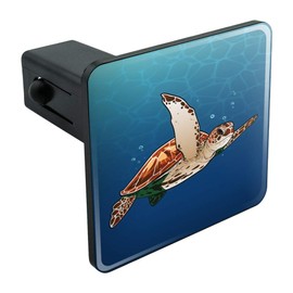 Graphics and More Sea Turtle Swimming in Ocean Tow Trailer Hitch Cover Plug Insert 1 1/4 inch (1.25")