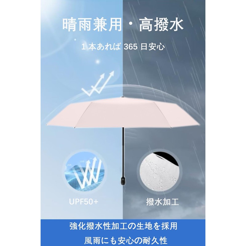 wenichee 日傘 99% UVカット 超軽量 折りたたみ傘 紫外線対策 自動開閉 ポケットサイズ レディス傘