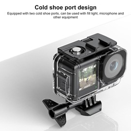 Waterproof Case for DJI Osmo Action 4 Action 3, 60M/196FT Underwater Protective Dive Housing Case with 2 Cold Shoe Mount Adapter and 3 Filters, Divie Housing Accessories Kit