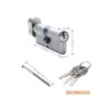 Solid Brass Lock Cylinder with 3 Brass Keys 70mm Pella