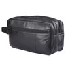 RAS Wallets Mens Large Genuine Leather Travel Overnight Wash Gym