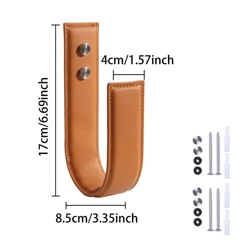 OCIOLI Modern Black Curtain Tiebacks 2 Pack - Wall Mount