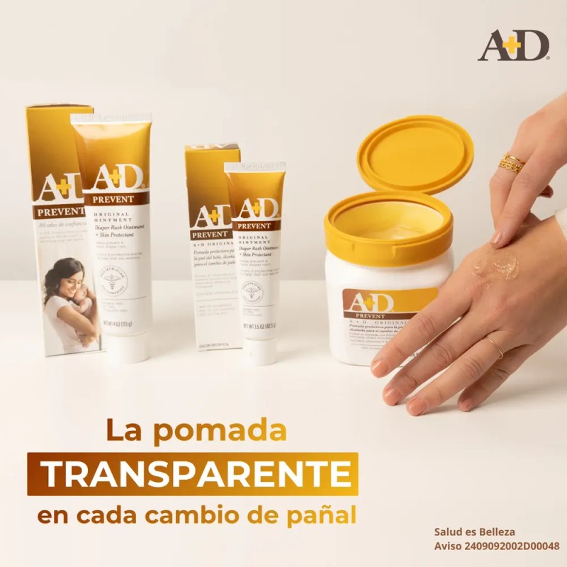 Pomada A+d Prevent: Protección Rozaduras Pañal En Bebé 454g