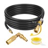 CALPOSE 15FT RV Quick Connect Hose, With Elbow Adapter Fits