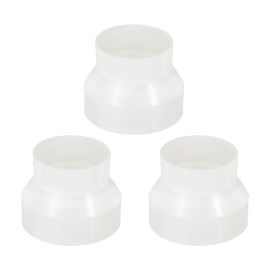 PATIKIL 4" to 3" Duct Reducer, 3 Pack ABS Ducting Airflow Tube Increaser Adapter Pipe Fitting for HVAC Heating Cooling Air Ventilation Systems