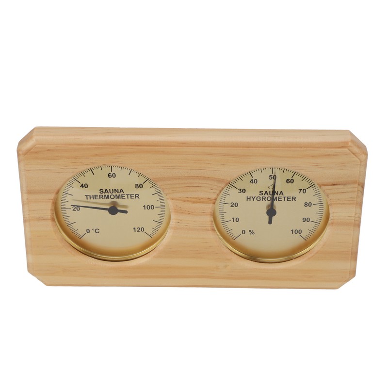 Wooden Sauna Thermometer Hygrometer 2 in 1 Humidity Temperature Measurement