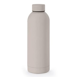 NOBL Stainless Steel Water Bottle,17 oz, 500 ml, Double Wall Vacuum Insulation, Sealed Bottle Keeps Drinks Cold 24 Hrs & Hot 12 Hrs, Leak Proof, Fits Noble Carry-On Cup Holder - Beige