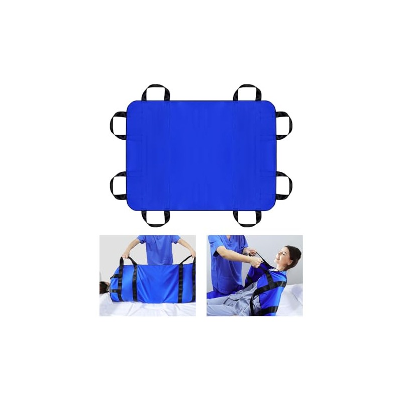 LOSCHEN Transfer Sheet,Patient Transfer Board with Eight Handles,Suitable for Obese