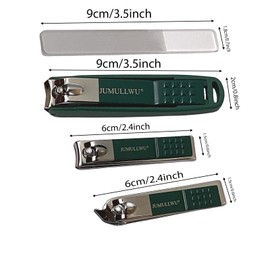 JUMULLWU Manicure Kit,4-Piece Set of Anti Splash Premium Toenail&High-Precision Fingernail Clippers,Slanted Edge Nail Cutting Clipper and Upgrade Nano Glass Nail File,Nail Clipper for Men and Women
