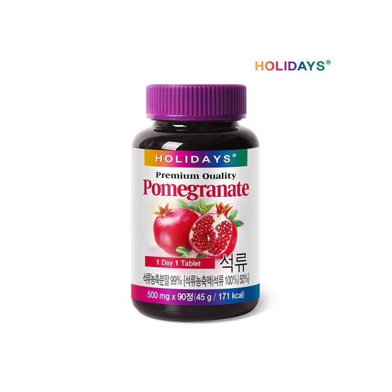 Holidaze 홀리데이즈 석류 90정 1병 (3개월분) Holidays Pomegranate 90 Tablets